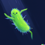 Dancing E. coli digital art, from DALL-E 2