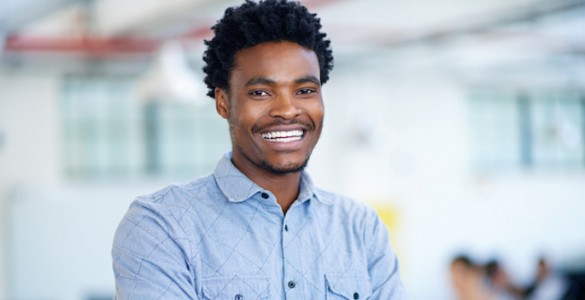 AfricanAmericanmanorstudent Young professionally dressed black man or college student